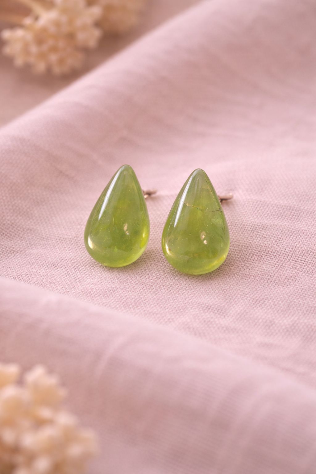 Minimal Jade Drop Earrings