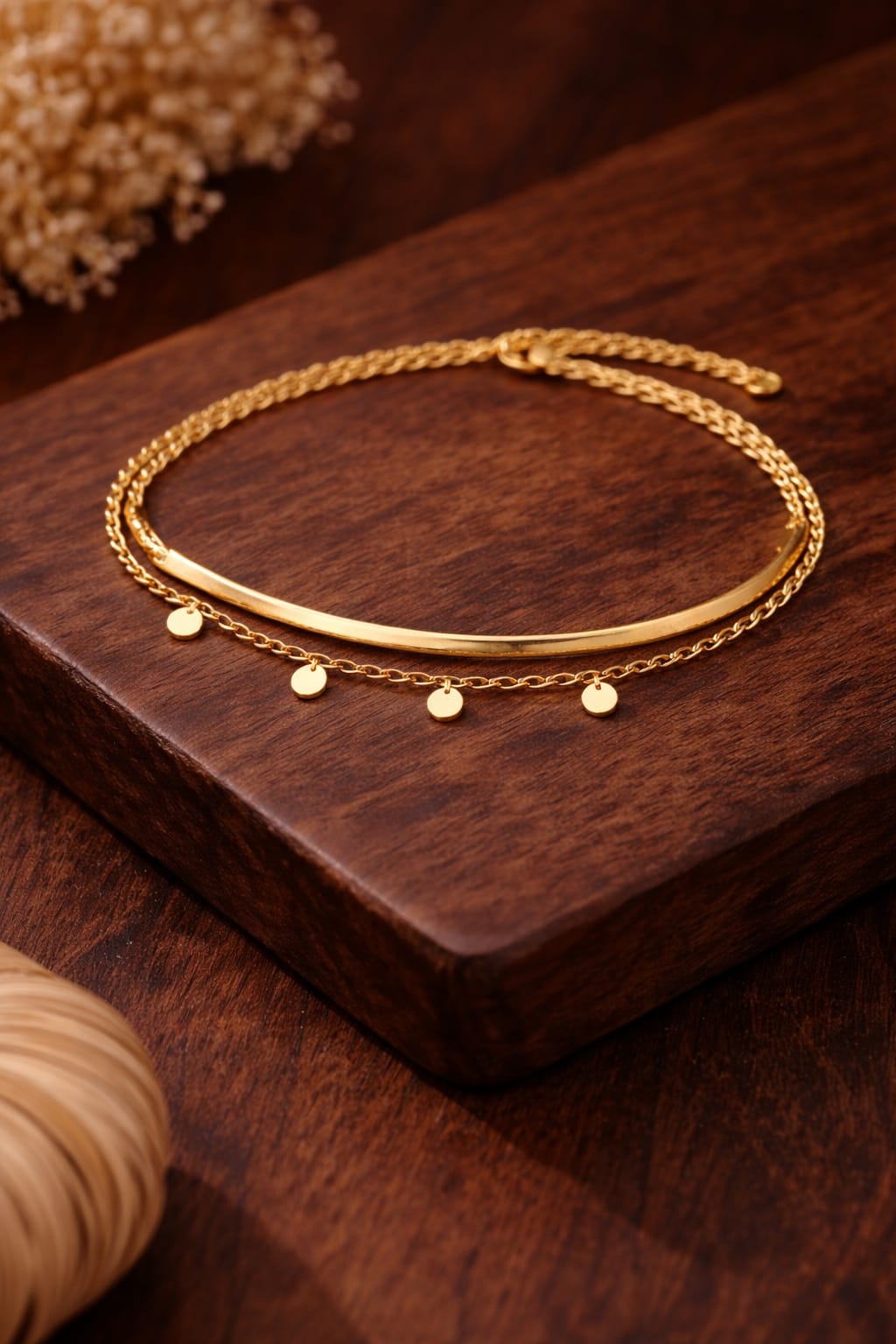 Golden Layered Charm Bracelet ⭐
