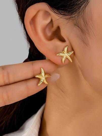 Sumiere Starfish Gold Stud