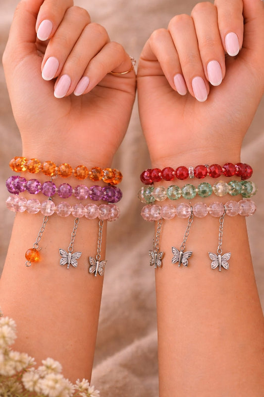 Butterfly Charm Crystal Bracelets ⭐
