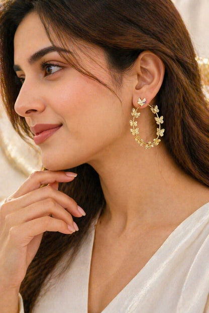 Butterfly Luxe Statement Hoops