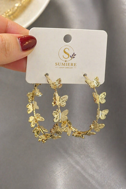 Butterfly Luxe Statement Hoops