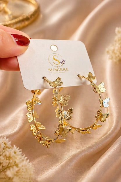 Butterfly Luxe Statement Hoops
