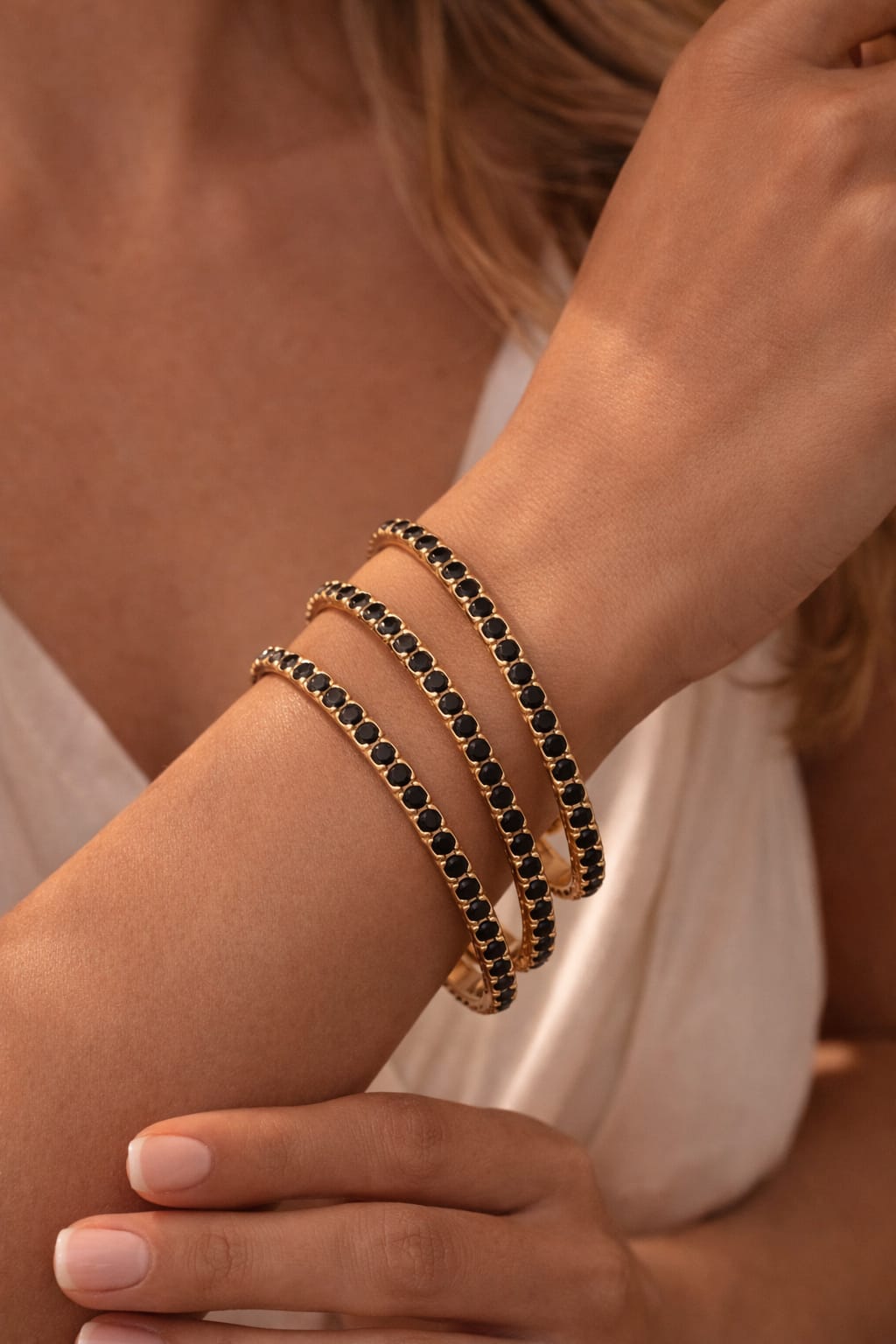 Noir Luxe Gold Bangles