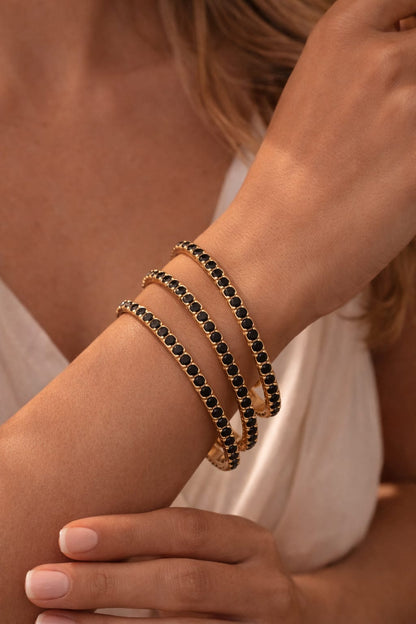 Noir Luxe Gold Bangles