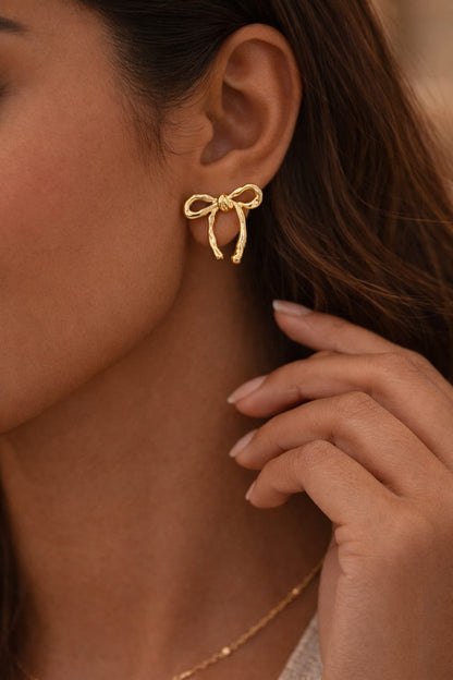 Luxe Bow Charm Earrings ⭐
