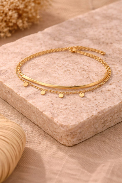Golden Layered Charm Bracelet ⭐