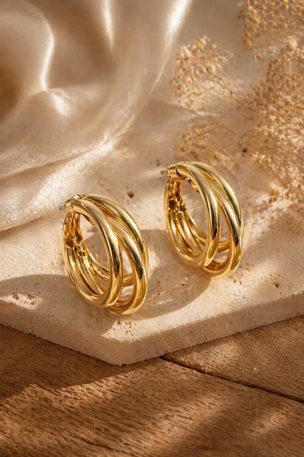 Classic Triple Loop Earrings