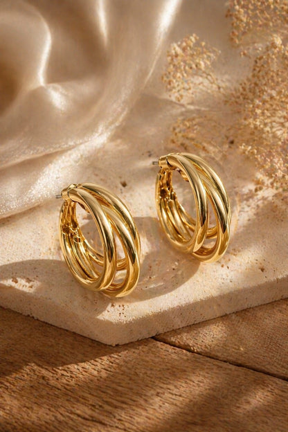 Classic Triple Loop Earrings