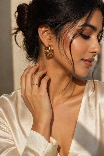 Classic Triple Loop Earrings