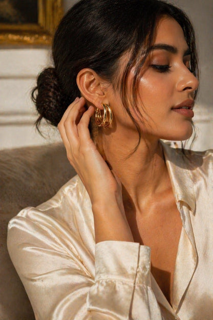 Classic Triple Loop Earrings