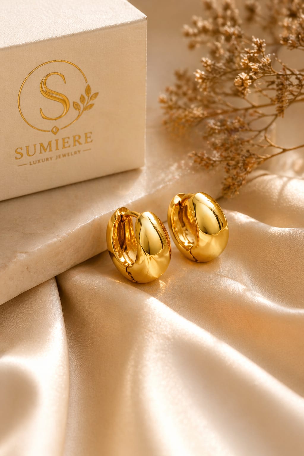 Chunky Gold Statement Hoops