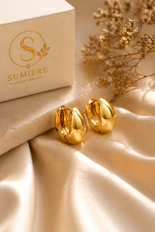 Chunky Gold Statement Hoops