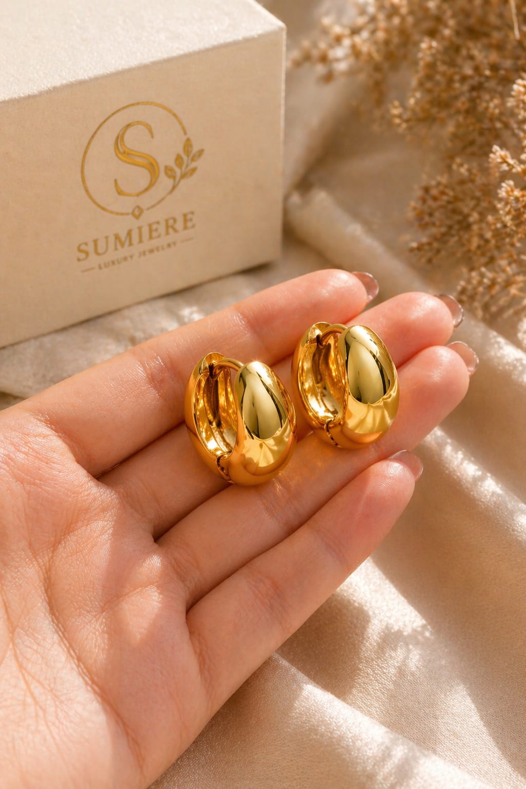 Chunky Gold Statement Hoops