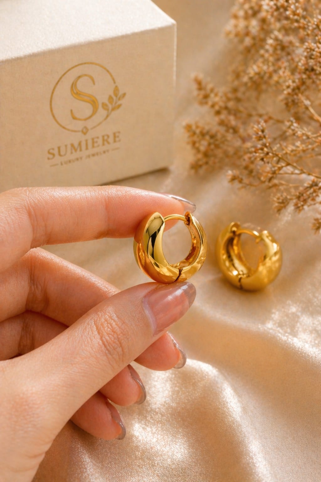 Chunky Gold Statement Hoops