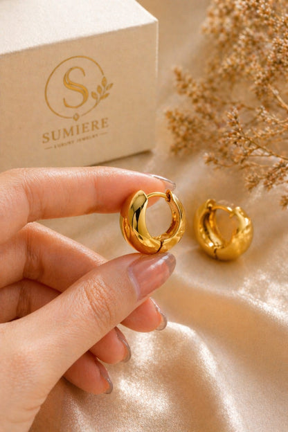 Chunky Gold Statement Hoops