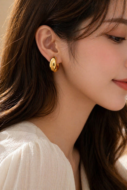 Chunky Gold Statement Hoops
